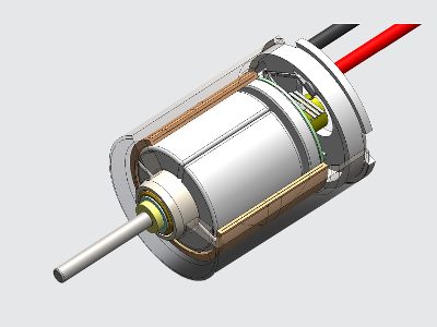 DC motors ironless 4-pole